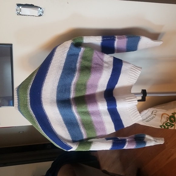 Miss Look Striped Sweater 5X fits like 2X - Picture 5 of 5